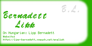 bernadett lipp business card